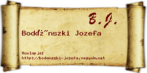 Bodánszki Jozefa névjegykártya